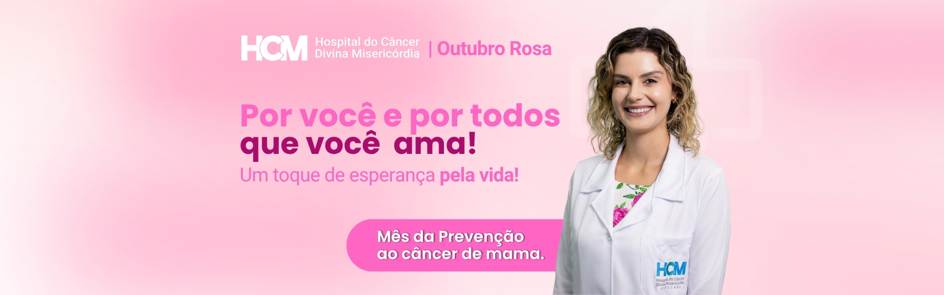 Mês da conscientização sobre a prevenção do câncer de mama.   