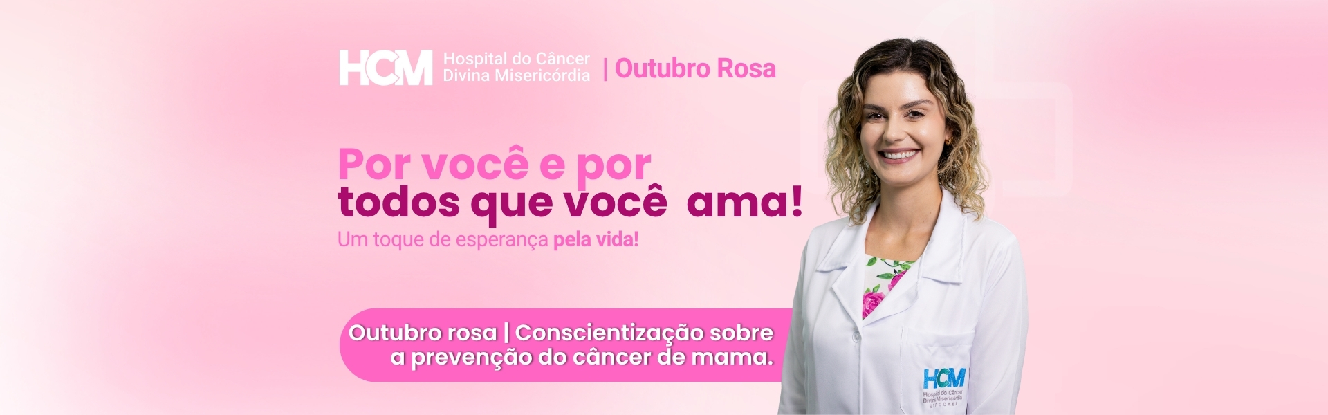 Mês da conscientização sobre a prevenção do câncer de mama.   